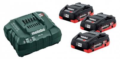 =80= Aku osnovni set METABO 3x18V 4,0Ah baterije i punjač, Z685132000