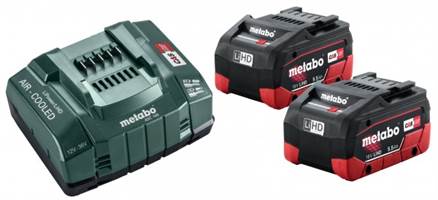 =80= Aku osnovni set METABO 2x18V 5,5Ah LiHD CAS baterije i brzi punjač, Z685122000