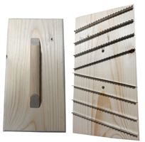 Daska strugalica drvena 380x195x70 mm, s 8 čeličnih nazubljenih oštrica, Z0116