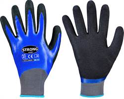 Radne rukavice LAREDO STRONGHAND® Nitril, plavo/crne, premazane, EN388, vel. 10, 144pari/kart, Z063410