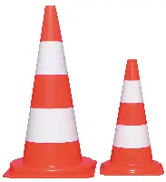 Signalni stožac PVC 75cm fluorescentni 2 trake 5kom/pak, Z251841