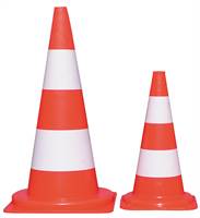 Signalni stožac PVC 50cm fluorescentni 2 trake 10kom/pak, Z251901