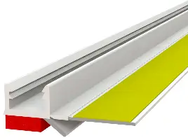 Letvica za žbukanje i zaštitu 10mm,unutarnja CRVENA, DL,flex., ES, 2,6m/štg 60štg/kart 42kart/pal, Z3765260LO