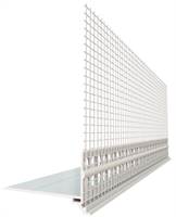 Sokl profil PVC s WDVS mrežicom tip PRAKTIKA 50x1mm 2,5m/štanga, 25štangi/karton, 40karton/paleta, Z4039050