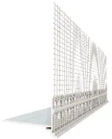 Sokl profil PVC s WDVS mrežicom tip PRAKTIKA 50x1mm 2,5m/štanga, 25štangi/karton, 40karton/paleta, Z4039050