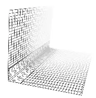 PVC kutnik s VWS mrežicom 10x15cm 2,5m/štanga, 100štangi/karton, Z4041X