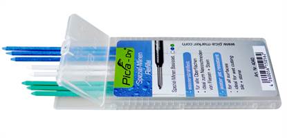 Grafitne mine-set vodootporne 8-djelna (zelena,bijela,plava) za PICA-DRY marker, Z40946