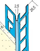 Kutni profil 1084 unutarnji 2,5m/štg, 25štg/bunt, 77bunt/pal, poccinčani čelik, Z41084250
