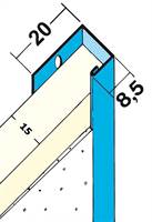 Obrubni profil od čeličnog lima 1122 15mm, 2,5m/štanga, 25štangi/bunt, 70bunt/paleta, Z41122250