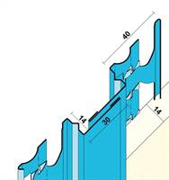 Dilatacijski profil 1201 14mm 3,0m/štg, 15štg/bunt, 81bunt/pal, Z41201300