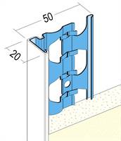 Završni profil 1222 20mm 3,0m/štg, 25štg/bunt, 42bunt/pal, Z41222300