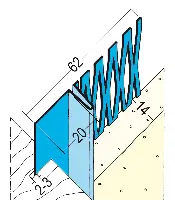 Početni profil 1301 14mm, 3,0m/štg, 15štg/bunt, 47bunt/pal, Z41301300