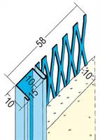 Početni profil 1312 10mm sa sjenčanom fugom 3,0m/štg, 15štg/bunt, 47bunt/pal, Z41312300