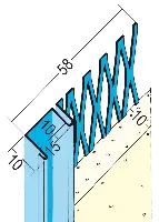 Početni profil 1312 10mm sa sjenčanom fugom 3,0m/štg, 15štg/bunt, 47bunt/pal, Z41312300
