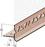 Priključni profil 37428 na kutijama za rolete s mrežicom 2,50m/štg 25štg/bunt 13bunt/pal, Z437428250