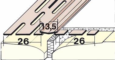 Profil za gibljive fuge 3750 PVC 75m/rola 1rola/kart 120kart/pal, Z43750
