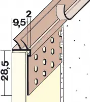 Završni profil PVC 3784 3,00/štanga, 30štangi/karton 63kart/pal, Z43784300