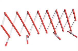 Škarasta rešetka - drvena, crveno bijela lakirana, rasklopiva do 5m, Z4812710