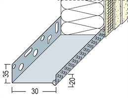 Sokl profil WDVS alu 30mm 90603 (9143) 2,50m/štanga, 10štangi/bunt, Z490603