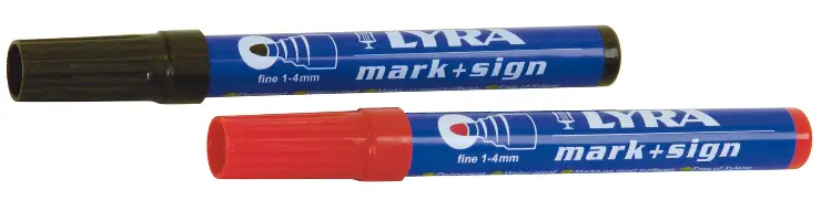 Vodootporni marker Lyra crni 1-4mm širine 10kom/pak, Z6673603