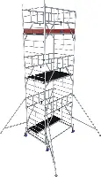 Alu pokretna skela KRAUSE® MONTO® PROTEC® XXL širina 2,00x1,20m, RV= 7,30m, Z945143