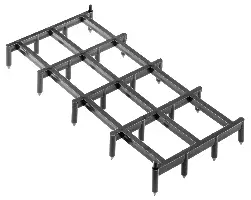 Kvadratni podmetač 1-struki sa šiljatim nogicama 25mm 120kom/bunt 72bunt/paleta, ZDES25