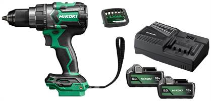 =81= Baterijska bušilica-set HIKOKI DS18DC 18V 5,0Ah Li-Ion s 2 baterije, punjačem, set bitova, ZDS18DCWPZSET
