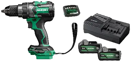 =81= Baterijska bušilica-set HIKOKI DS18DC 18V 5,0Ah Li-Ion s 2 baterije, punjačem, set bitova, ZDS18DCWPZSET