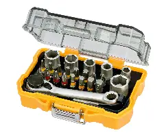 Set bitova DEWALT® 24-djelni PZ/PH/TORX/HEX račva, držač bitova, adapter, u kutiji, ZDT71516-QZ