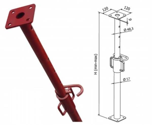 Podupirač zida klasa A 181-300cm lakirani, ispitan EN1065, ZA030