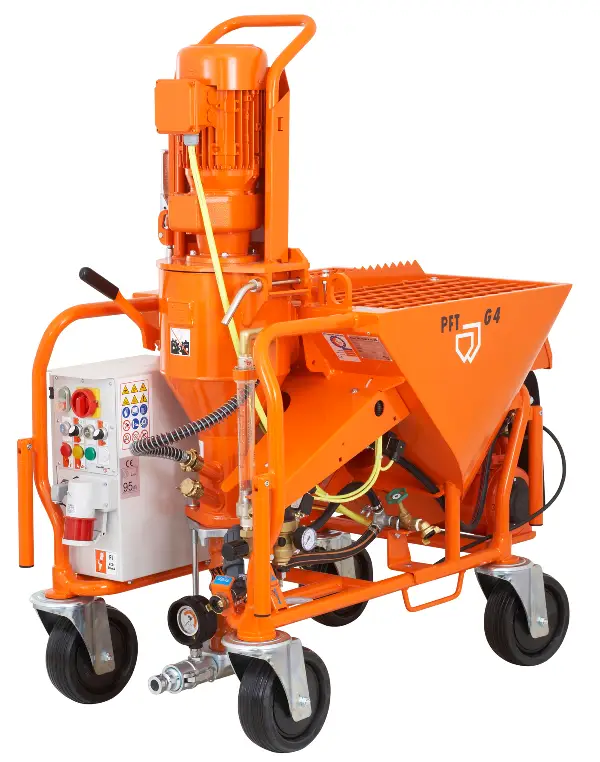 Stroj za žbukanje PFT G4 SMART 6,05kW 400V s pumpom za podizanje pritiska i gumenom zonom miješanja, Z00732303