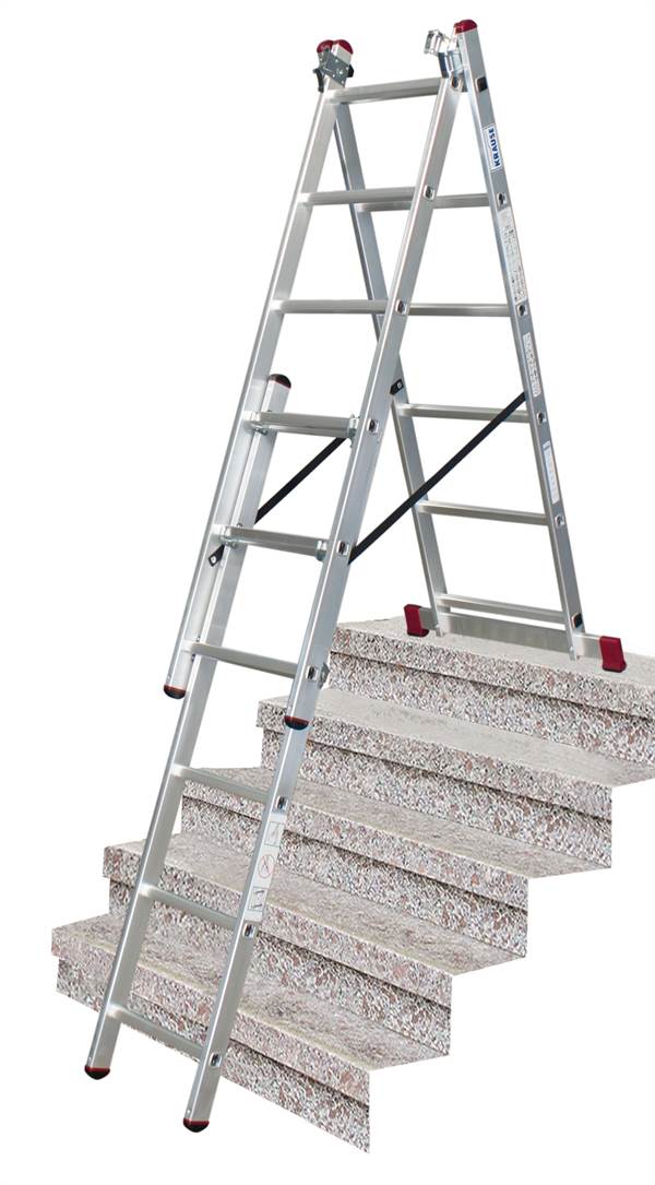 Ljestve višenamjenske Alu KRAUSE® CORDA® 3x6 gazišta 1,70-3,65m, 9,0kg, Z033369