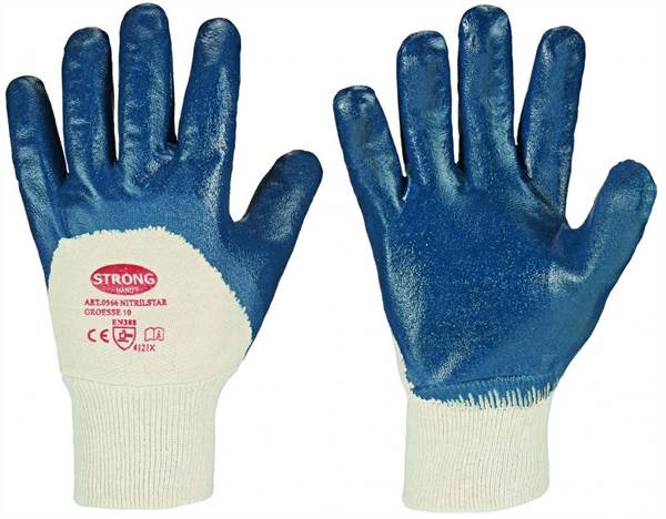 Radne rukavice NITRILSTAR STRONGHAND®, s obodom, EN 388, vel. 9, Z052709