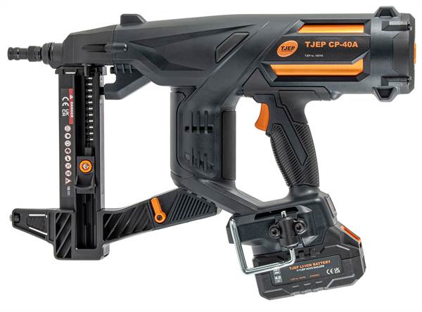 =81= Aku pištolj za zakivanje čavala TJEP CP-40A 18V 4,0Ah Li-Ion s 2 baterije, punjač, u koferu, Z100745