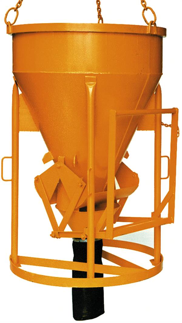 Silos za beton 1016.8, 500l cilindrično-konični oblik s polugom, Z10630