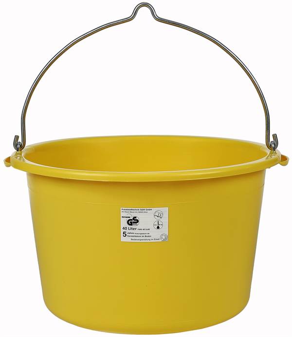 Građevinska kanta žuta 40 litara s ručkom 200kom/pal, Z1104026