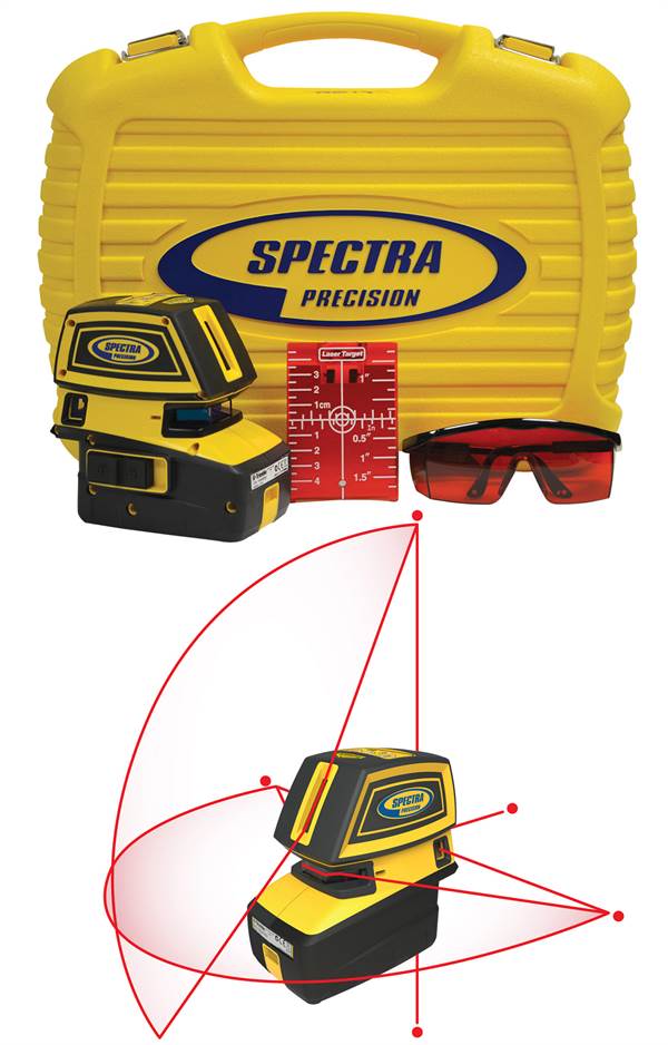 =81= Multifunkcionalni laser SPECTRA LT52R sa laserskim naočalama, ciljnom metom, punjačem, adapterom, u koferu, Z120052