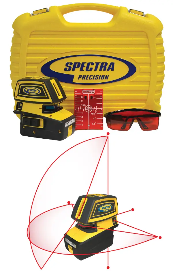 =81= Multifunkcionalni laser SPECTRA LT52R sa laserskim naočalama, ciljnom metom, punjačem, adapterom, u koferu, Z120052