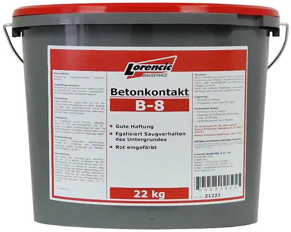 Betonkontakt B-8 crveni 22kg/kanta 24kanti/paleta ***Opasnost od smrzavanja od 0°C ***, Z1222