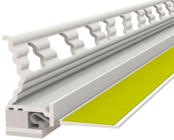 Letvica za žbukanje i zaštitu K1C Membran 12mm, gel ES, 2,4m/štg 30štg/kart 40kart/pal, Z1224K1CLO