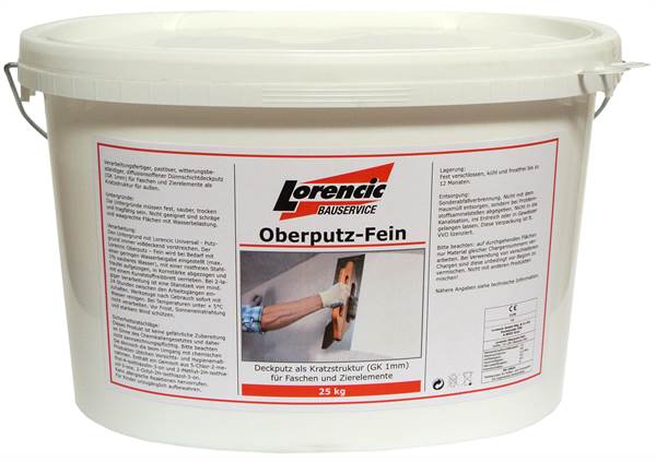 Završna žbuka fina Kratz 1mm, u boji, potro. 2,0kg/m², 25kg/kanta, 32kanta/pal, Z2540225LO