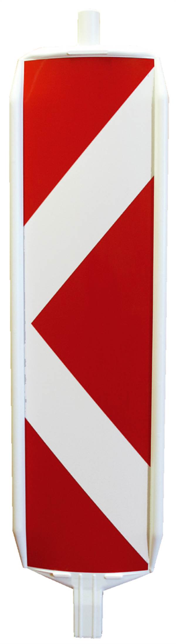 Standardna signalizacija desno/lijevo oblik strelice crveno-bijela folija tip 1 s podupiračem 60/60mm 72kom/pak, Z25487RLPOES