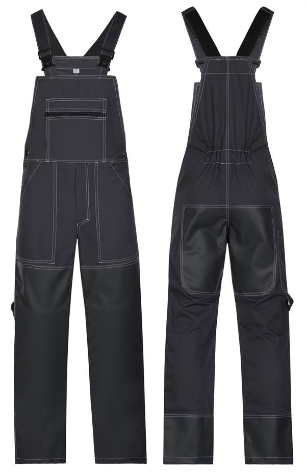 Keramičarske hlače s naramenicama, sive, vel. 58, Z31112158