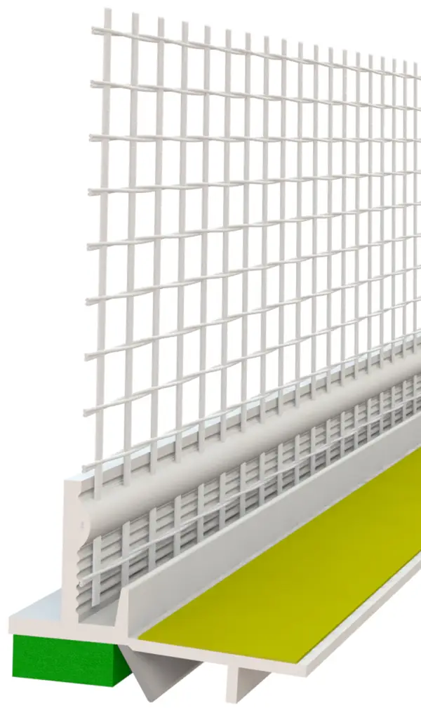 Letvica za žbukanje i zaštitu 10mm, s mrežicom, vanjska ZELENA, DL, 2,5m/štg 60štg/kart 21kart/pal, Z3778250LO