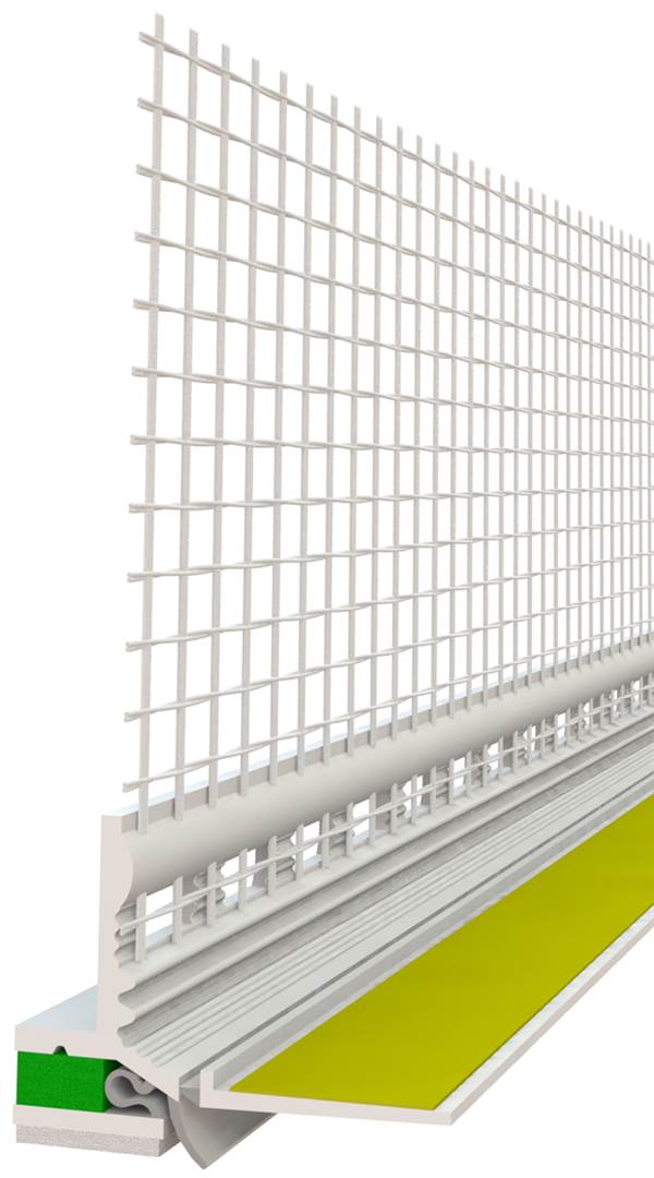 Priključni profil 3D Membran 10mm WDVS mrežica RAL vanjski zeleni 2,4m/štg 25štg/kart, Z3780240LO