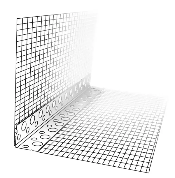 PVC kutnik s VWS mrežicom 10x15cm 2,5m/štanga, 100štangi/karton, Z4041X