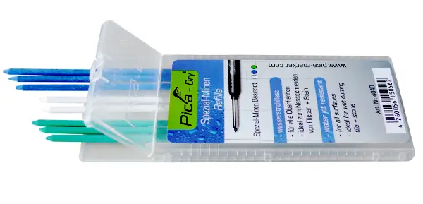 Grafitne mine-set vodootporne 8-djelna (zelena,bijela,plava) za PICA-DRY marker, Z40946