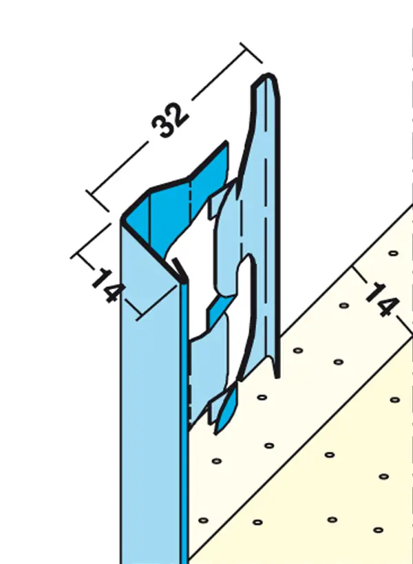 Završni profil 1210 14mm 3,0m/štg, 25štg/bunt, 80bunt/pal, Z41210300