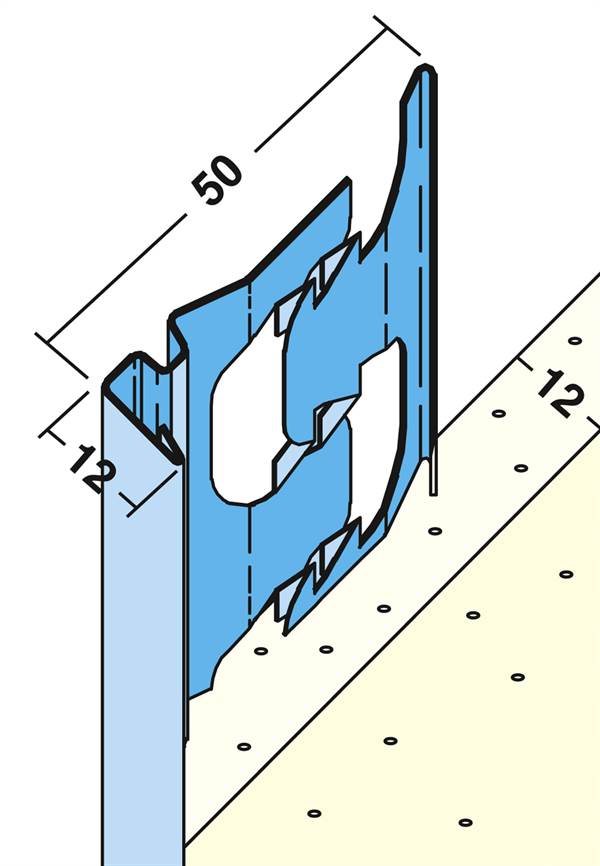 Završni unutarnji profil 1218 12mm 3,0m/štg, 25štg/bunt, 64bunt/pal, Z41218300