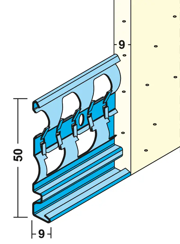 Sokl profil 1219 9mm 3,0m/štg, 25štg/bunt, 60bunt/pal, Z41219300